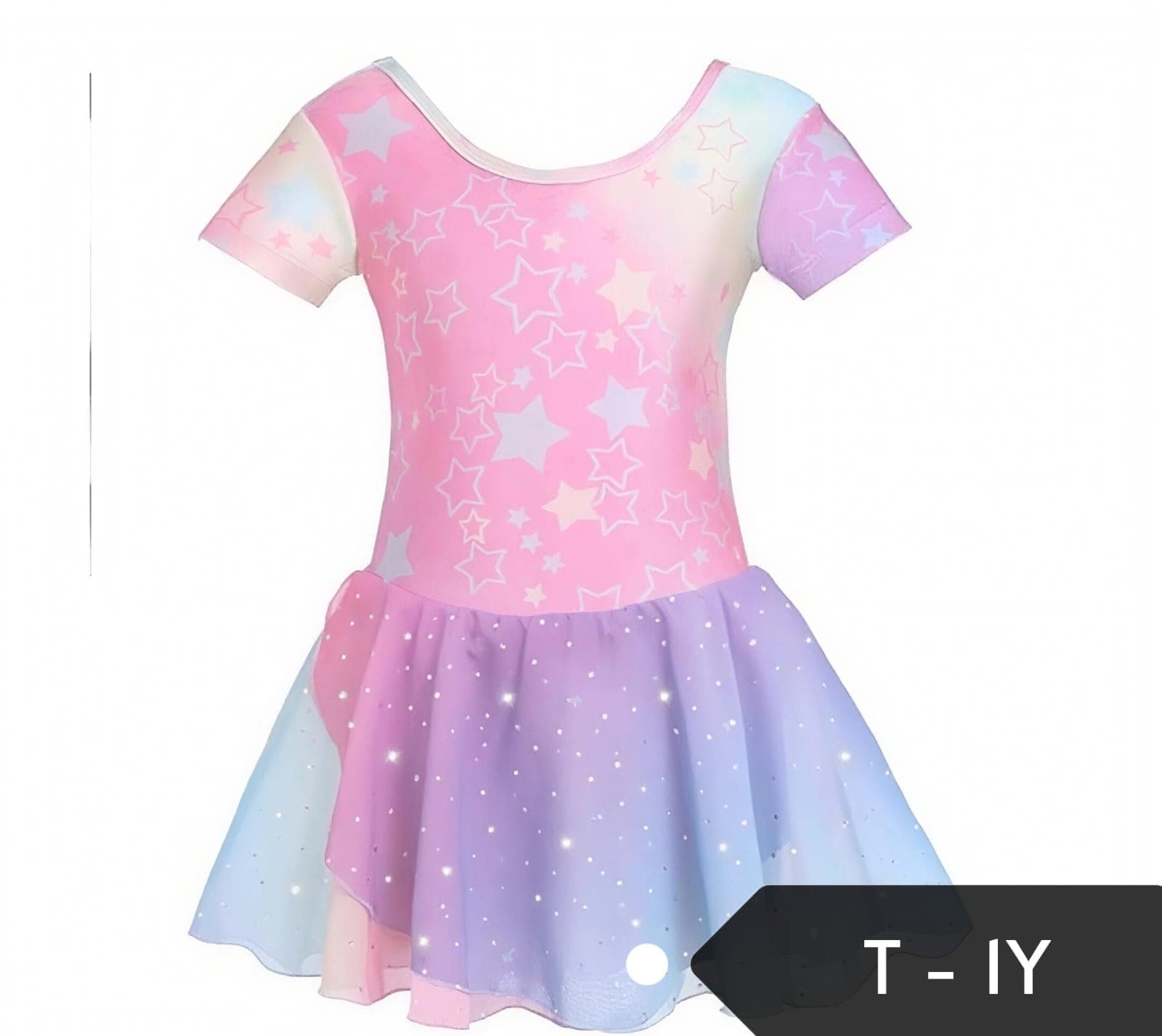 Vestido de niña con estrellas y falda de tul