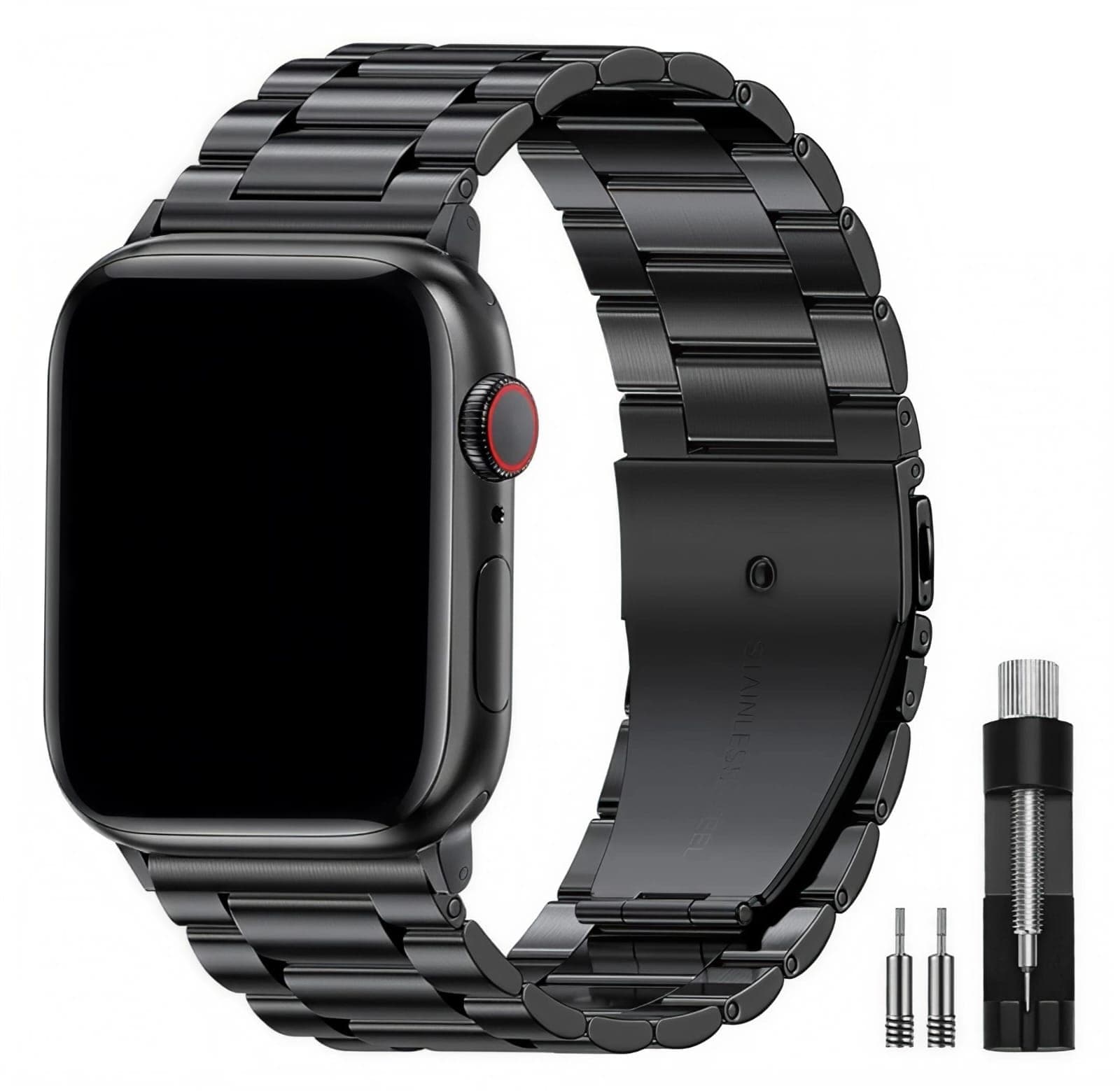 Banda de Metal Compatible con Correas de Apple Watch para Hombre