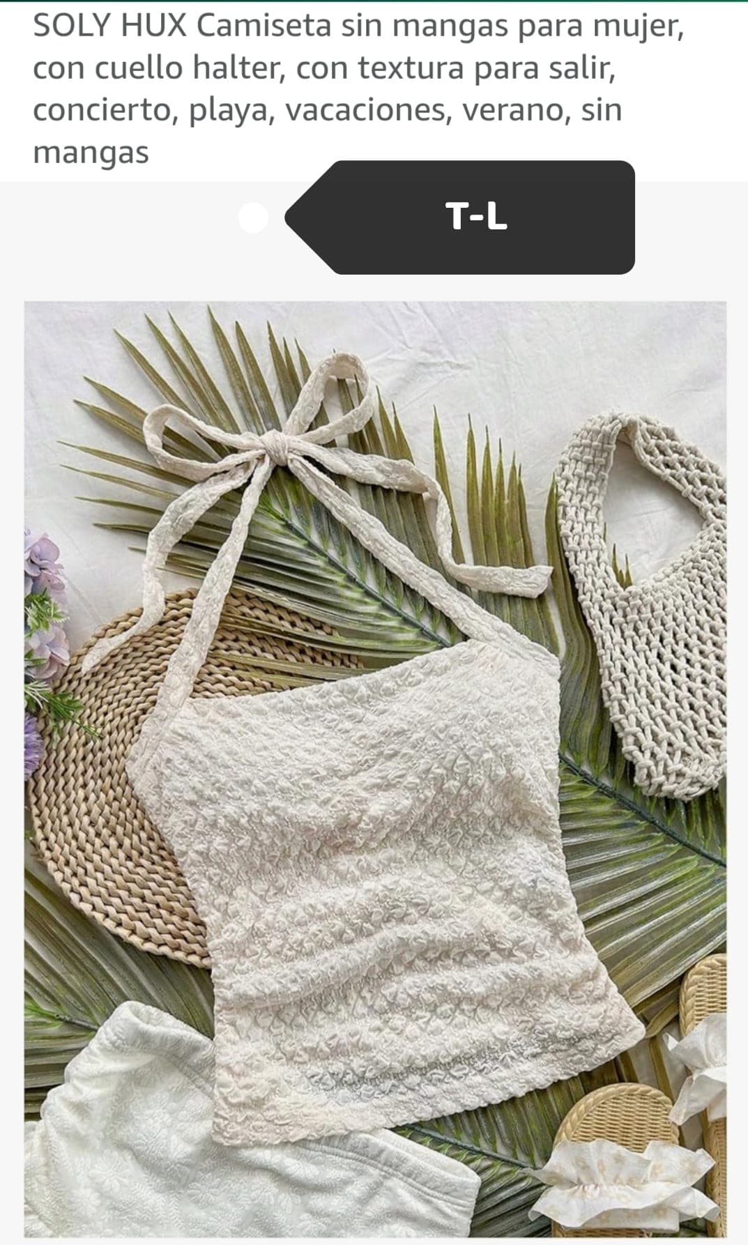 Blusa halter texturizada sin mangas