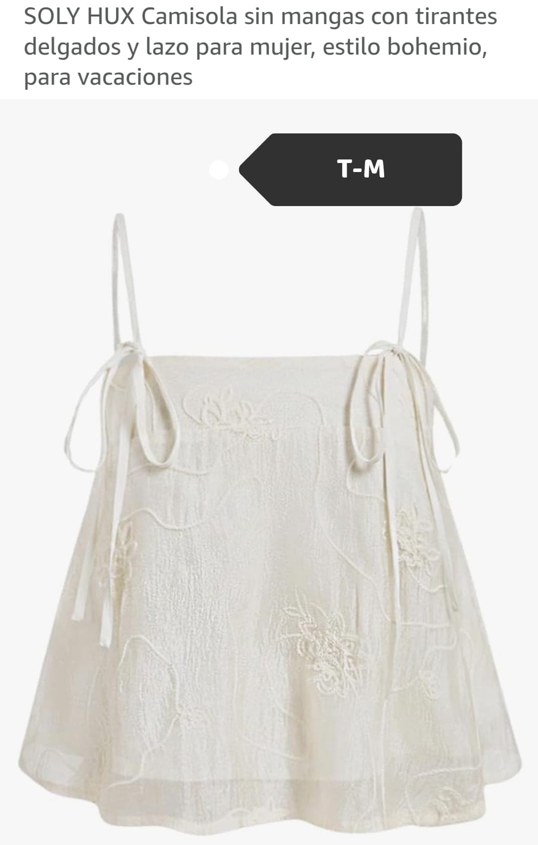 Camisola boho de tirantes con lazos